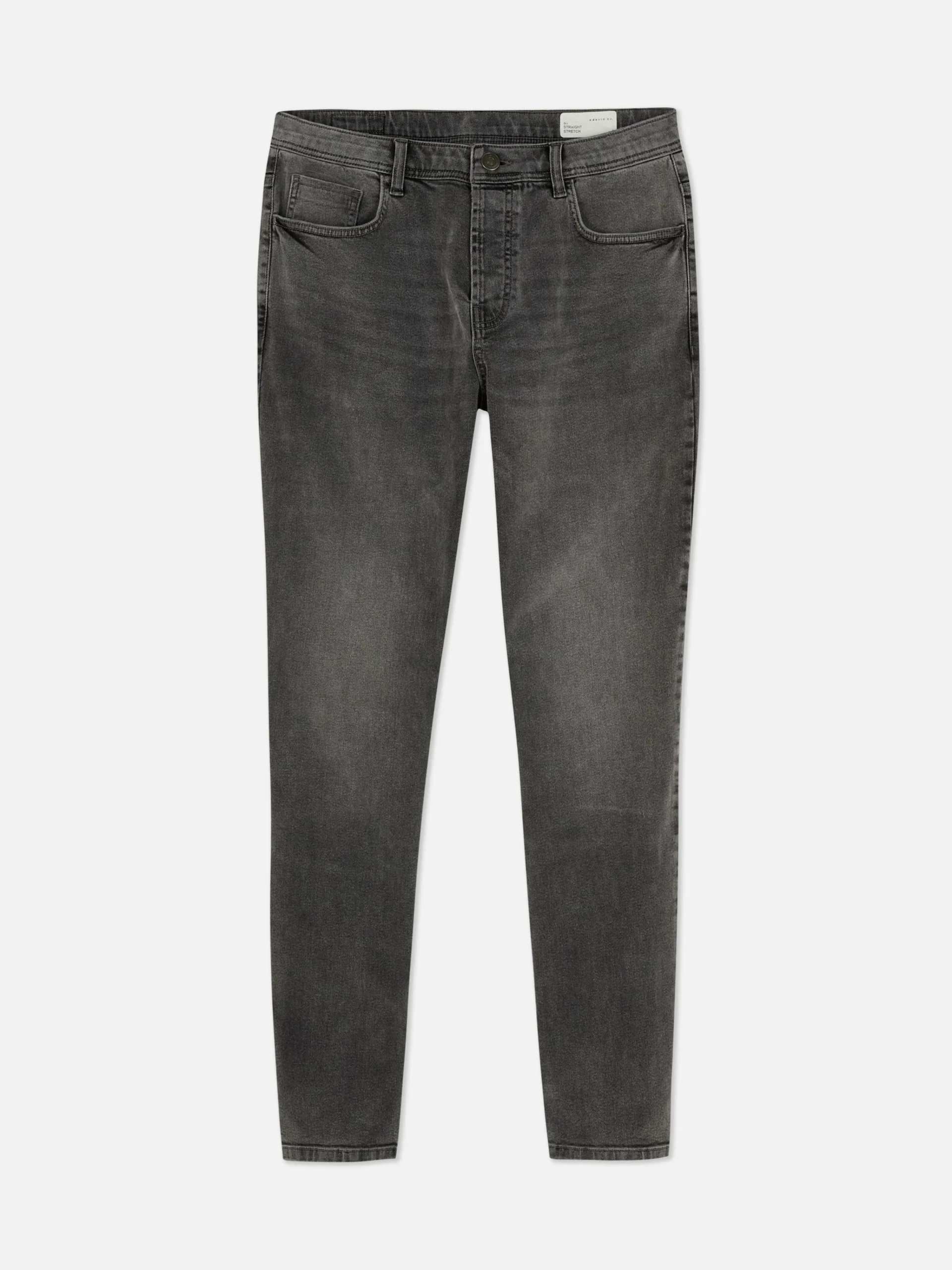 Primark Stretch Straight Jeans Dark Gray Best Sale