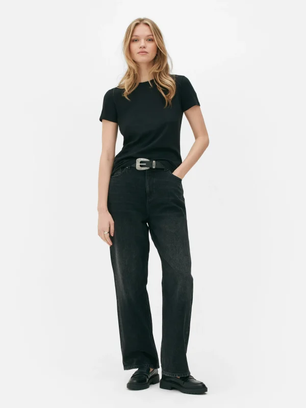 Primark Stretch T-Shirt Black Flash Sale