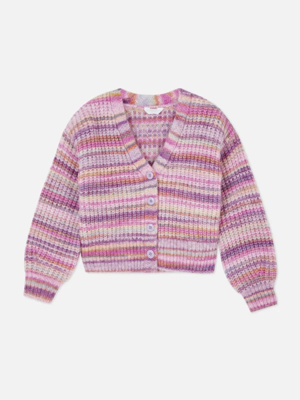 Primark Striped Cardigan Multi Hot