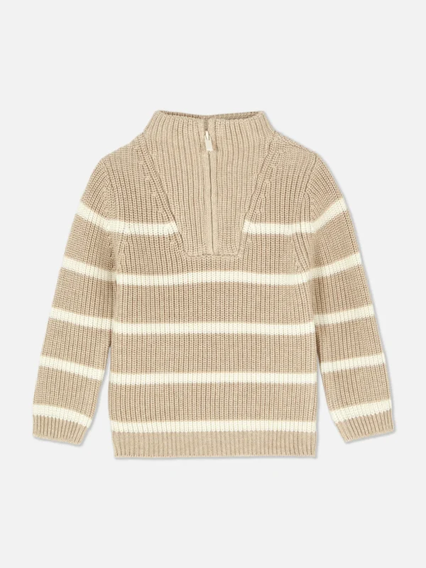 Primark Striped Funnel Neck Sweater Stone Shop