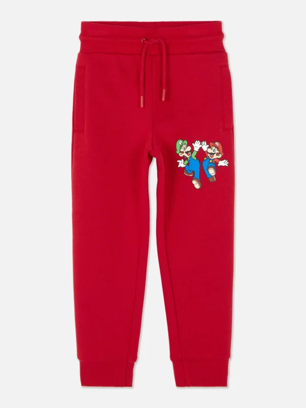 Primark Super Mario Bros. Drawstring Joggers Red Discount