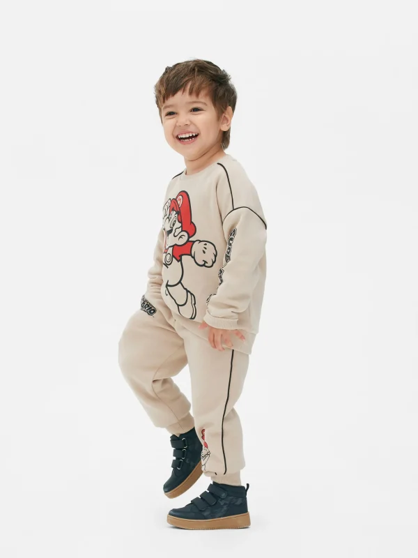 Primark Super Mario Piped Joggers Stone Shop