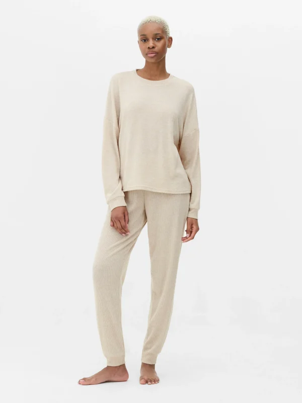 Primark Super Soft Long Pajamas Oatmeal New