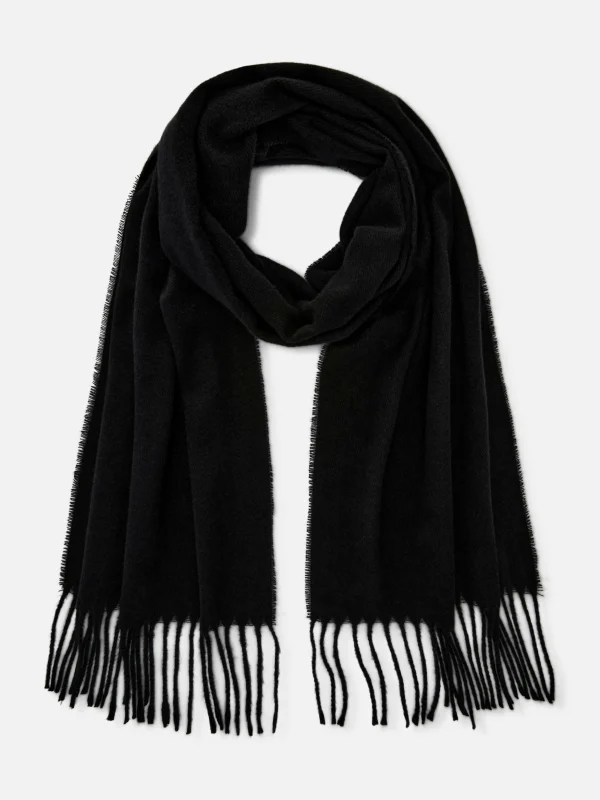 Primark Tasseled Woven Scarf Black Cheap