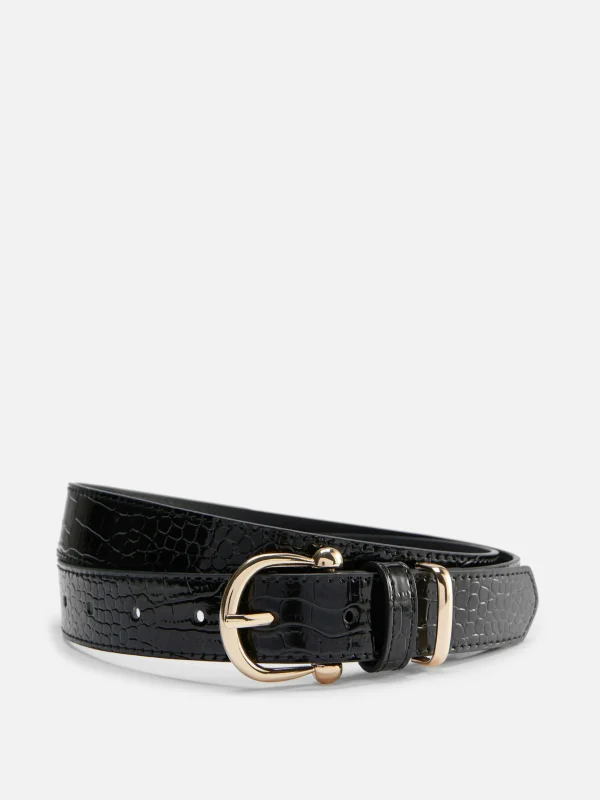 Primark Textured Belts Black Hot