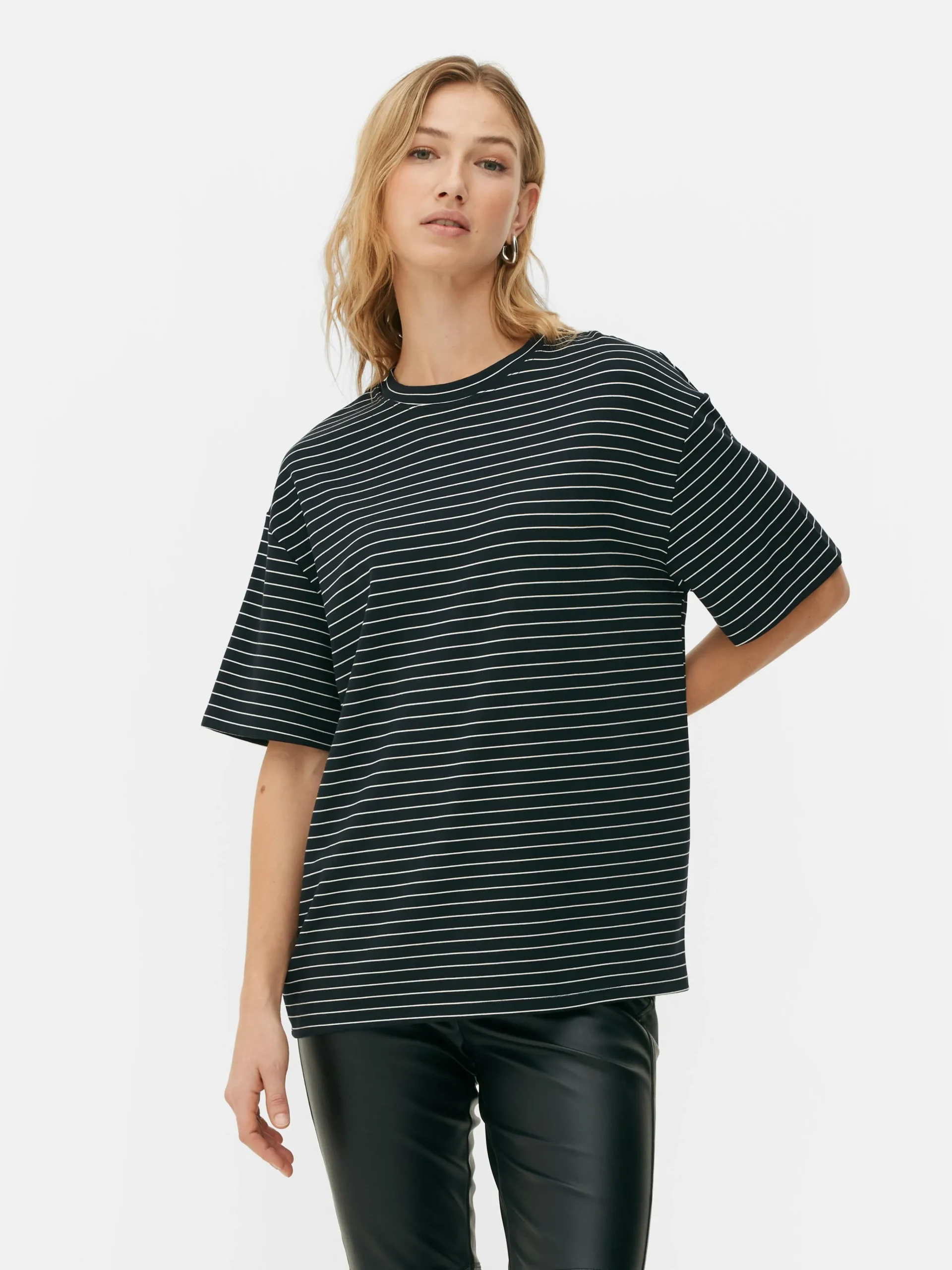 Primark The Edit Oversized T-Shirt Navy Online