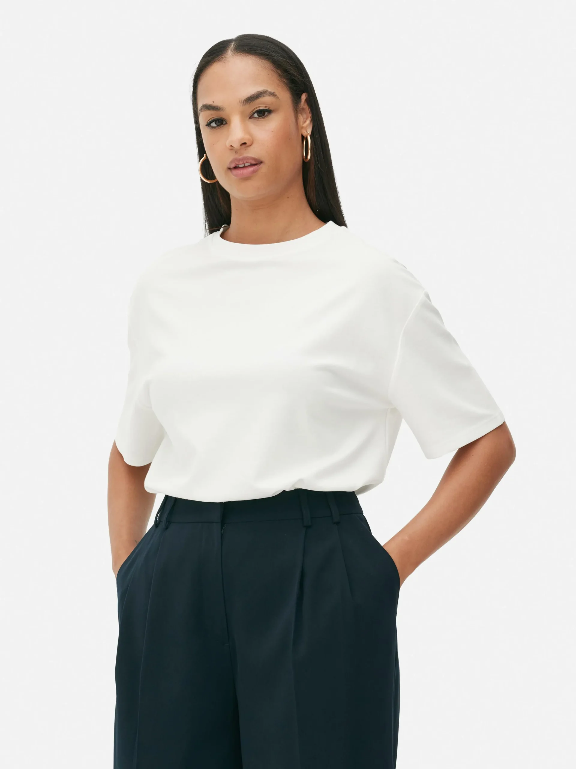 Primark The Edit Oversized T-Shirt White Online