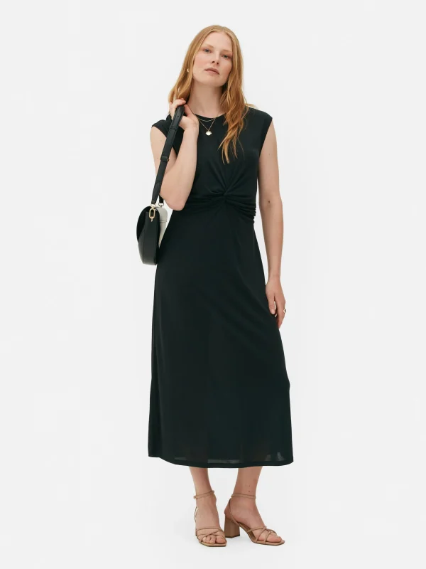 Primark The Edit Twist Jersey Dress Black Best Sale