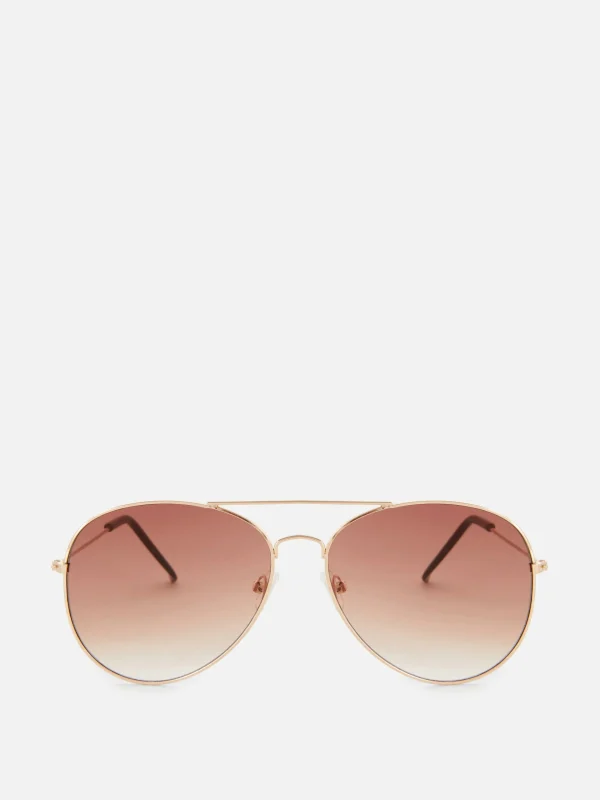 Primark Tinted Round Sunglasses Brown Clearance
