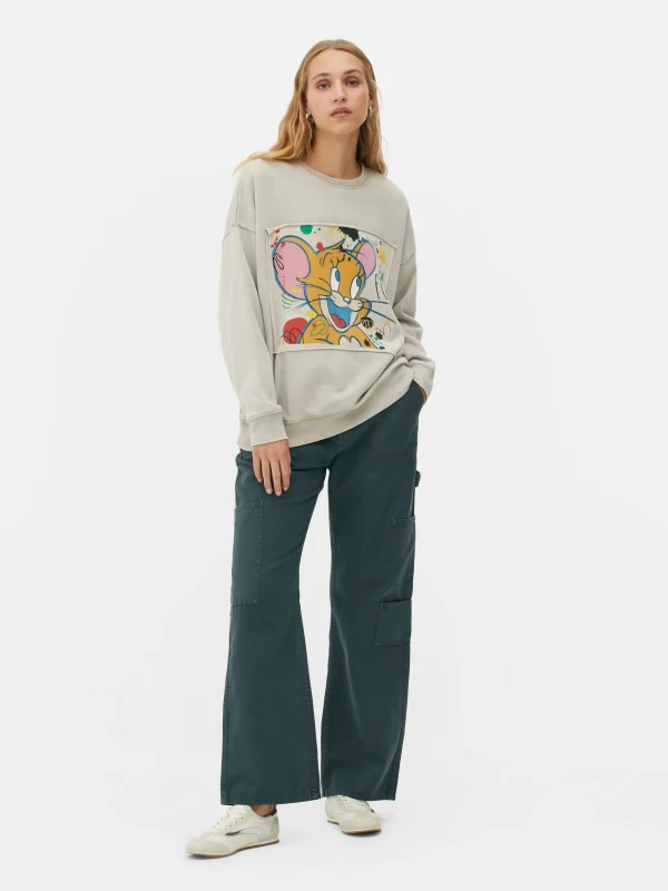 Primark Tom And Jerry Sweatshirt Beige Cheap