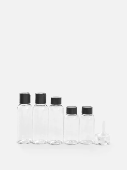 Primark Travel Bottle & Label Set Charcoal Heather Shop
