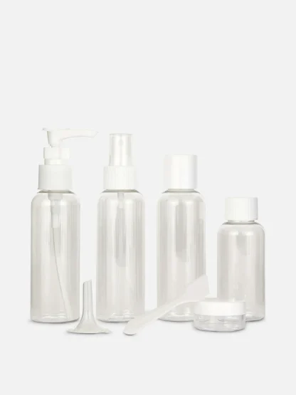Primark Travel Bottle And Labels Set Multi Hot