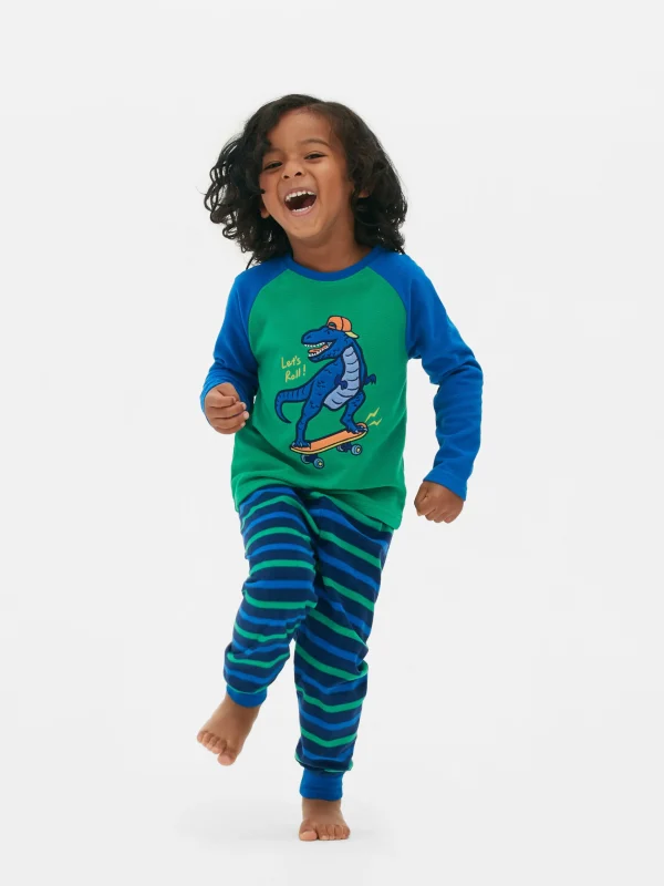 Primark T-Rex T-Shirt And Bottoms Pyjamas Green Cheap