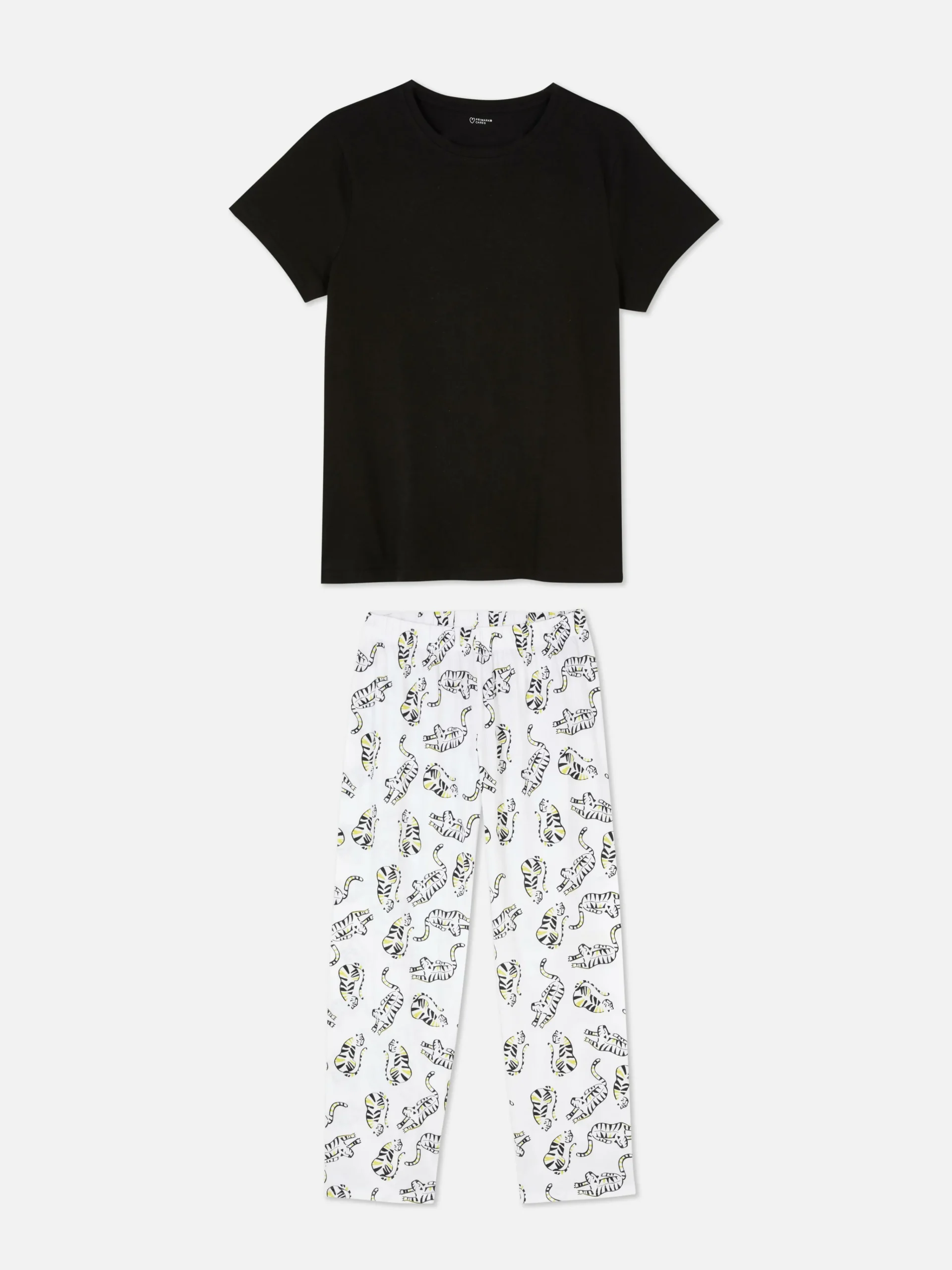 Primark T-Shirt And Joggers Pajamas Black Best Sale