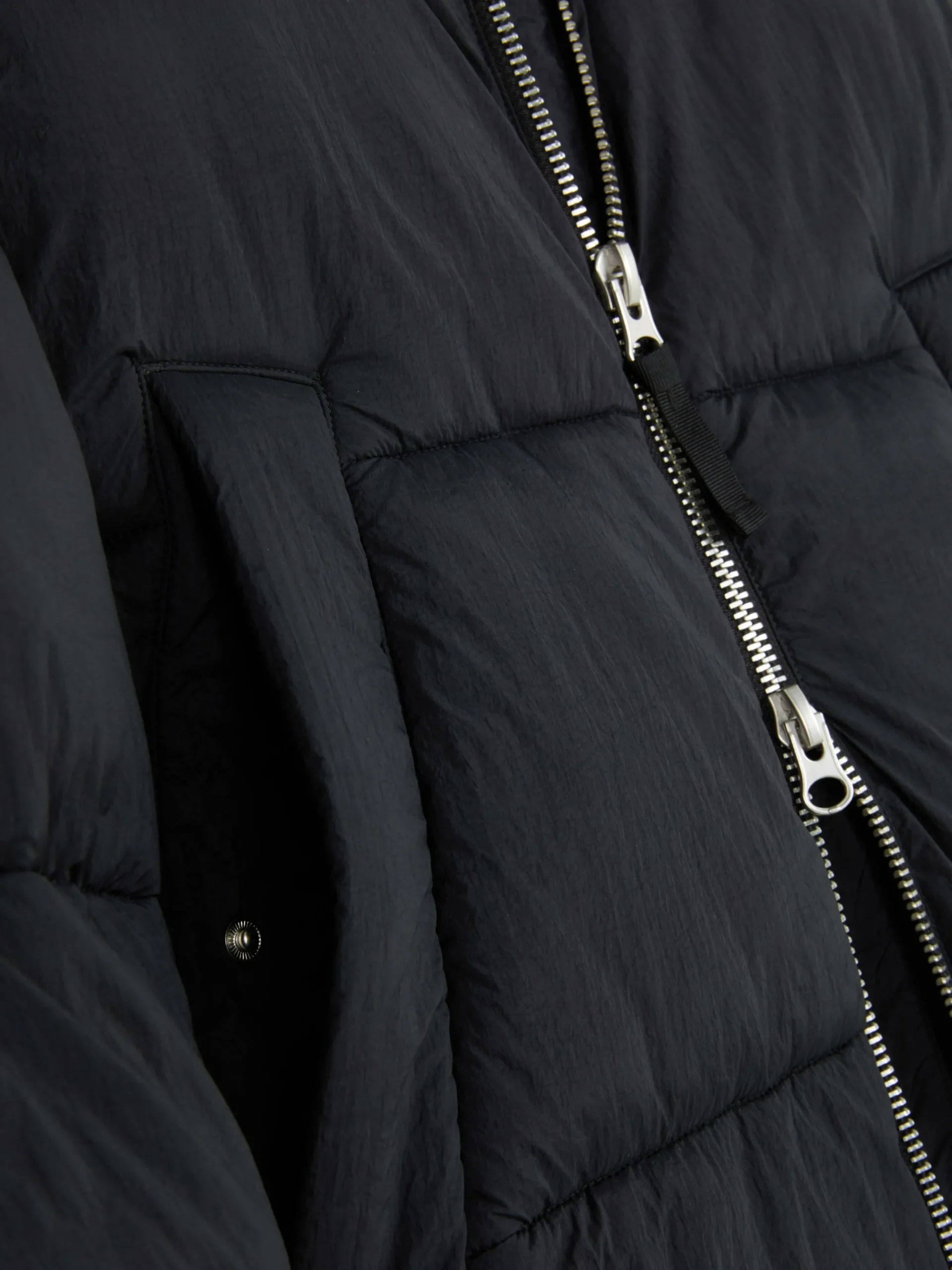 Primark Two-Way Zip Puffer Jacket Black Best Sale