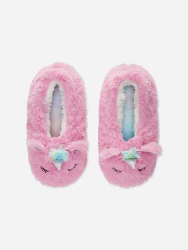 Primark Unicorn Footie Slippers Pink Hot