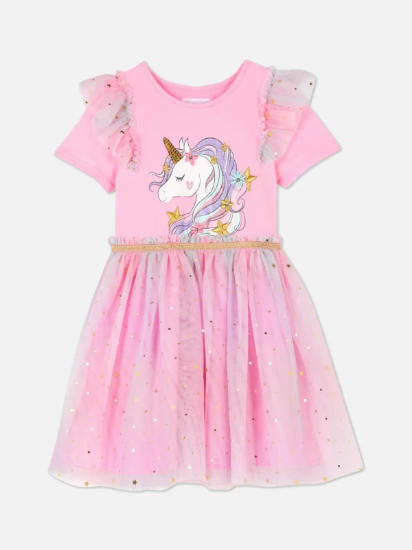 Primark Unicorn Glitter Tutu Dress Pink Flash Sale