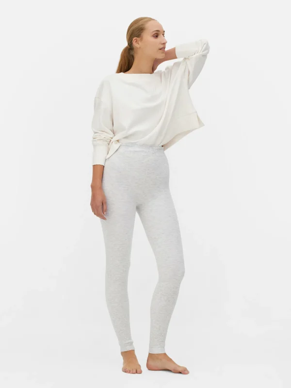 Primark Velvet Plush Lined Heather Leggings Gray Heather Best Sale