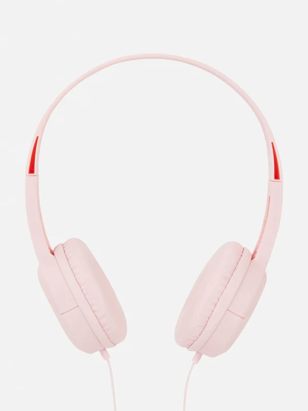 Primark Wired Headphones With Mic Pink Flash Sale