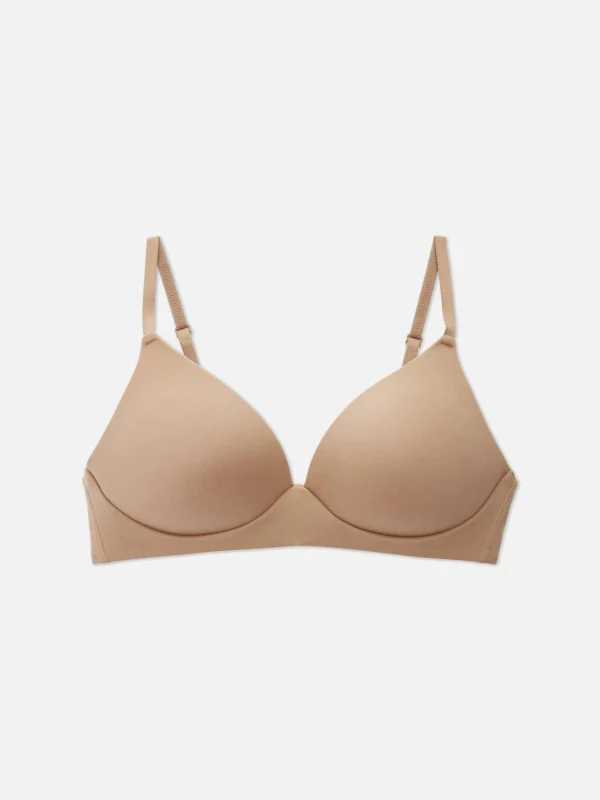 Primark Wireless Padded Lounge Bra Sand New