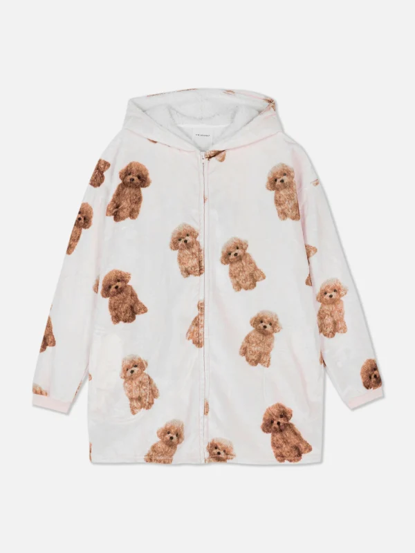 Primark Women’s Patterned Zip-Up Fleece Snuddie Light Pink Online