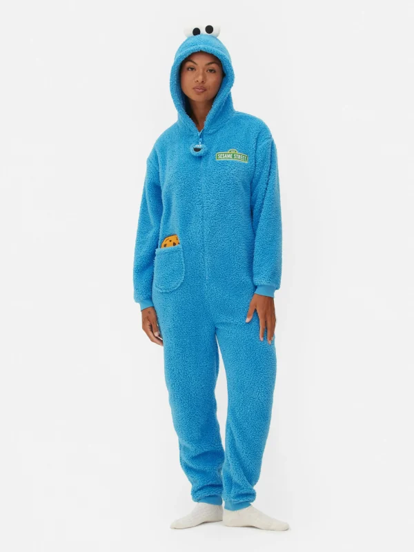 Primark Women’s Sesame Street Character Onesie Blue Hot
