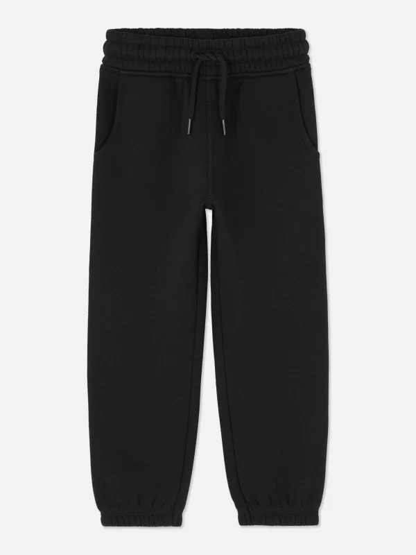 Primark Younger Boy Drawstring Cuffed Joggers Black New