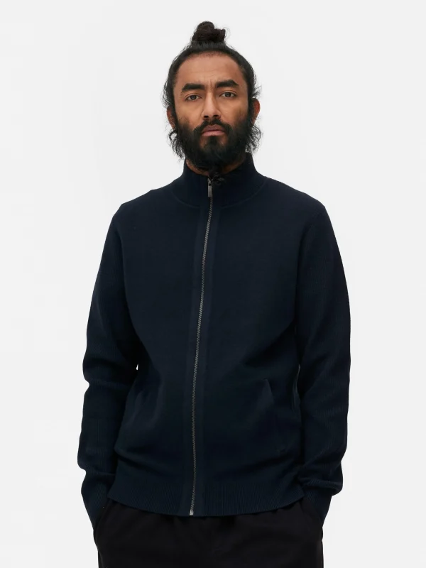Primark Zip Cardigan Navy Cheap